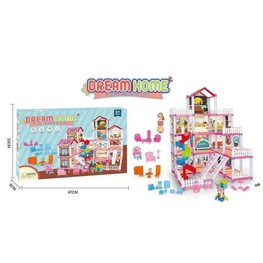 DIY 3-Floors Dream Doll House Play Set